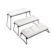 Набір блюд сервірувальних порцелянових на підставці 3 шт Lefard 925-080 білий