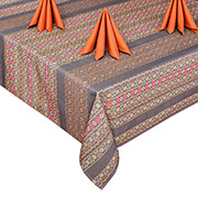 Набір Обереги Теракот скатертина і 8 серветок Home Line напівпанама