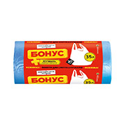 Пакети для сміття HD 50х65см сині з ручками 35л 30шт Бонус 30шт