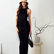 Спідниця максі Loren Art Knit чорна