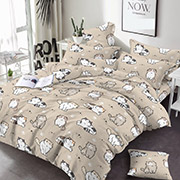 Підліткова постільна білизна Муркотики беж 101448 бязь-люкс Selena