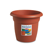 Горщик пластиковий круглий Mediterraneo 26 см Stefanplast 82260 теракот
