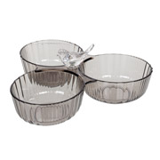 Блюдо акрилове для снеків Пташка Lefard 757-019 коричневе