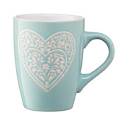 Чашка керамічна 330 мл Heart Ardesto AR3467BL блакитна