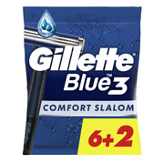 Станки одноразові для гоління 8 шт Blue 3 Comfort Slalom Gillette 8006540808764