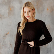 Декоративна в'язана прикраса Квітка Art Knit шоколадна