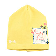 Шапочка для дівчинки ШП83 качкорса-лайкра Бембі 500-жовтий