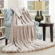 Плед Love you Бубон бежевий в горошок