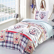 Підліткова постільна білизна Якорі 110317 бязь-люкс Selena