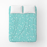 Простирадло Волошки бязь Home Line бірюзовий