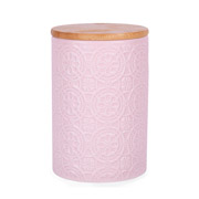 Банка для сипучих продуктів із бамбуковою кришкою 10х10х15 см Lefard 940-214