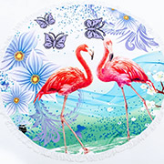 Пляжний рушник 5053 Summer Time Bright flamingo MirSon