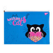 Папка-конверт пластикова з бабл А4 Meow Yes 491750