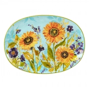 Блюдо овальне 43х32 см Сонячний сад Certified International 37168