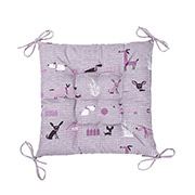 Подушка на стілець Гав-гав Home Line 178517 сіро-бузкова із зав'язками