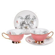 Набір чайний порцеляновий 4 предмети 200 мл Lefard 975-058