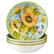 Набір супових тарілок 23 см 4 предмета Сонячний сад Certified International 37164-set