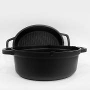 Каструля Овал Maestro Cast з кришкою гриль 4,5л MR4126