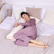 Подушка для вагітних і відпочинку Г-подібна 8456 Velvet Line 28-0004 Cream MirSon