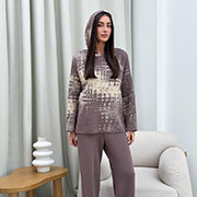 Худі жіноче в'язане Vibe Cotton Art Knit шоколад - Фото №2