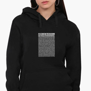 Худі жіночий Я у своєму пізнанні настільки сповнився MobiPrint 8921-2087 чорний