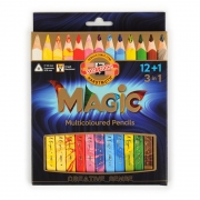 Набор карандашей MAGIC 3 в 1 12 цв + блендер Koh-i-noor 340801