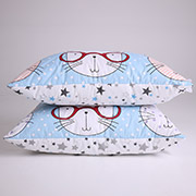 Набір антиалергенних середніх подушок EcoSilk 3097 Color Fun Line бязь Whales MirSon