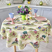 Скатертина гобеленова великодня кругла LiMaSo EDEN1184