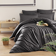 Однотонна постільна білизна сатин-люкс Snazzy fume First choice