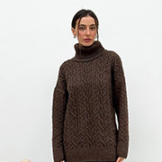 Светр жіночий Олівія oversize Art Knit коричневий