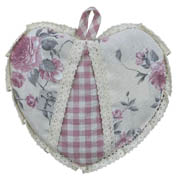 Прихватка Прованс Bella Серце Троянди рожева клітка з мереживом