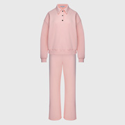 Костюм кофта та штани з розрізами German Volf рожевий кварц