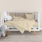 Постільна білизна для дитячого ліжечка Зорі різні 193597 бязь Home Line бежевий