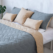 Покривало декоративне двостороннє з наволочками Bora Bora Sonex коричневий-сірий