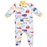 Комбінезон-чоловічок для хлопчика 1502206дор футер Татошка білий з принтом