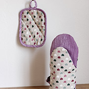 Набір прихватка і рукавиця Кольорові серця Прованс 032168