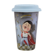 Чашка порцелянова із силіконовою кришкою 400 мл Famous Lefard 924-682