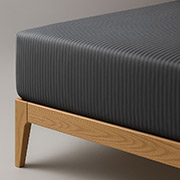 Простирадло натяжне Boston Iron Grey Stripe сатин-страйп Ютек