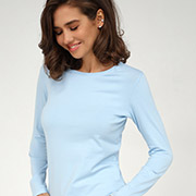 Лонгслів жіночий базовий 23130 German Volf блакитний