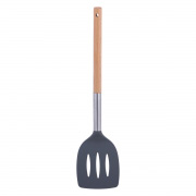 Лопатка з отвором нейлонова з дерев'яною ручкою 35см Kamille 8850