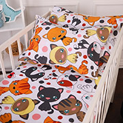 Наволочка 20-0035 Colored kittens бязь MirSon