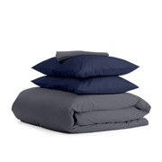 Комплект постільної білизни Cosas Сатин Сірий СінійН