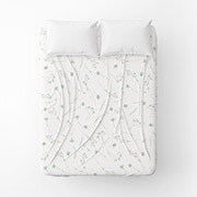 Простирадло з бязі Волошки зелені на білому Щ140 Home Line