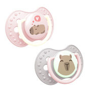 Пустушка силіконова динамічна 0-6 міс 2 шт CapiChill Lovi 22/932girl рожева