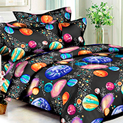 Комплект постільної білизни полісатін Selena Планети 610202
