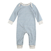 Комбінезон-чоловічок для хлопчика КБ149 шардон-інтерлок Bembi X82-сірий-синій-смужка