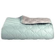 Покривало з мікрофібри Стиль Cube Ideia 8-32404 м'ята, світло-сіра