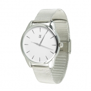 Часы ZIZ Черным по белому серебро - второй ремешок в подарок 5016388