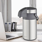 Термос 4л з повітряною помпою Maestro MR1637-400 сріблястий - Фото №2