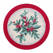 Серветка гобеленова новорічна LiMaSo Свято наближається діаметр 20 см